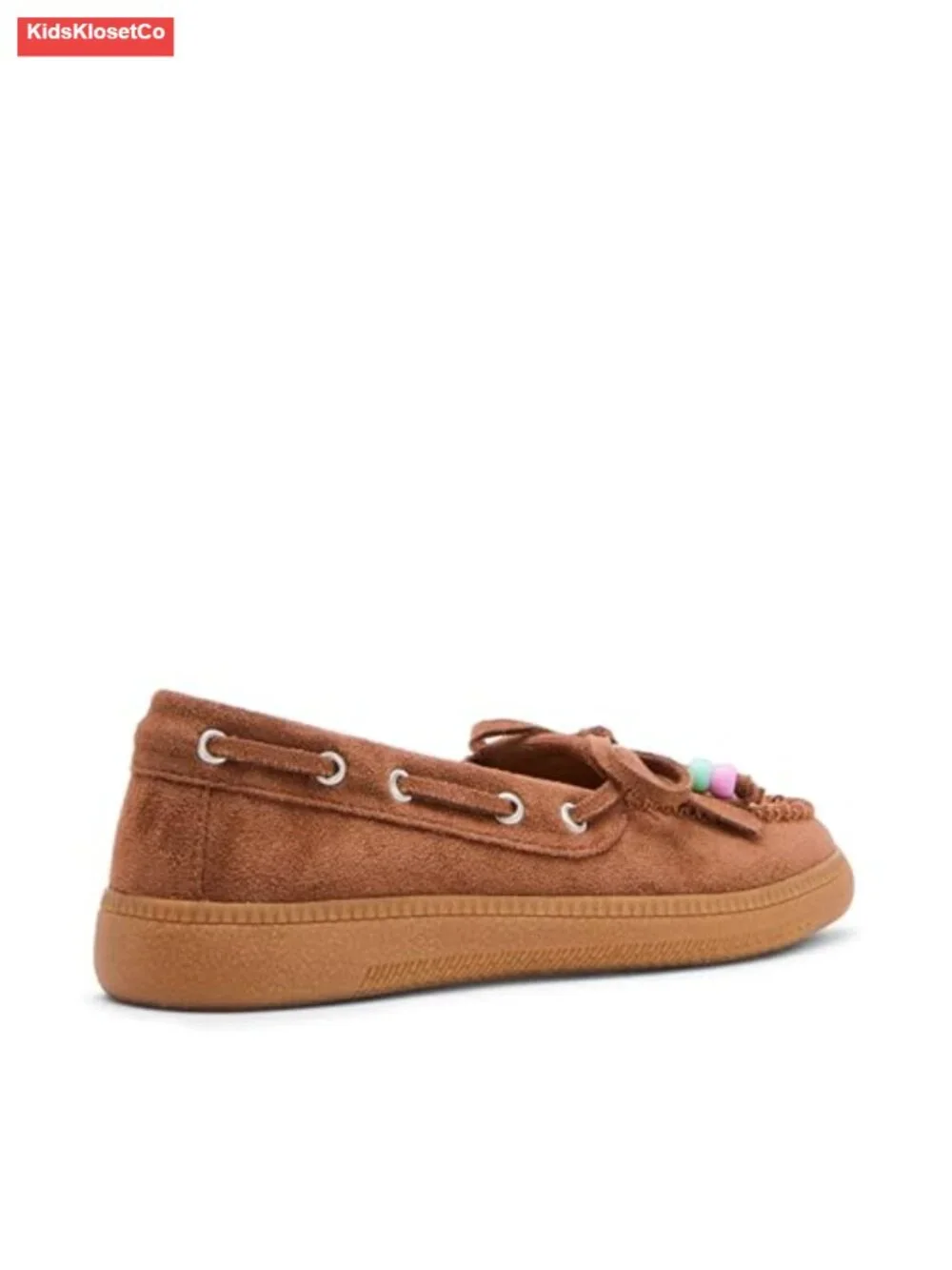 Girls Slip-On Boat Shoe Mocc Tassels Rubber Sole